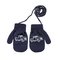 Megztos kumštinės pirštinės 12 cm - R-116-navy