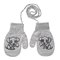 Megztos kumštinės pirštinės 13 cm - R-123-grey