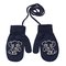 Megztos kumštinės pirštinės 13 cm - R-123-navy