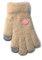 Megztos pūkuotos pirštinės 16 cm - R-197-beige