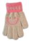 Megztos pūkuotos pirštinės 18 cm - R-205-beige