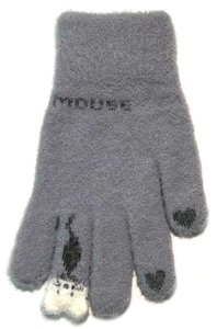 Megztos pūkuotos pirštinės 18 cm