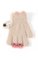 Megztos pūkuotos pirštinės 15 cm - R-232-beige