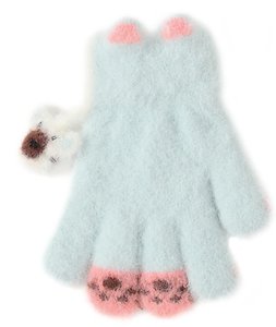Megztos pūkuotos pirštinės 15 cm