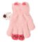 Megztos pūkuotos pirštinės 15 cm - R-232-Lpink