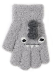 Megztos pūkuotos pirštinės 15 cm